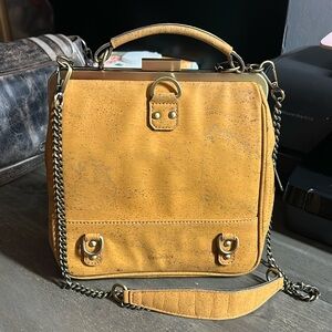 Laflore Paris Bebebark Convertible Purse Eco-Friendly Cork Bag Tan/Honey